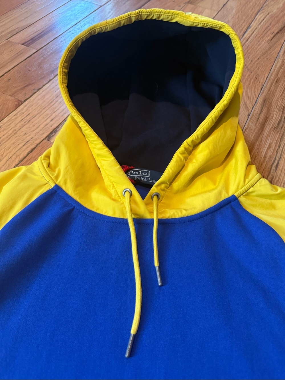 Polo Ralph Lauren Hi Tech Hooded Sweatshirt Red/Yellow/Blue Men’s Size M NWOT - Picture 4 of 14